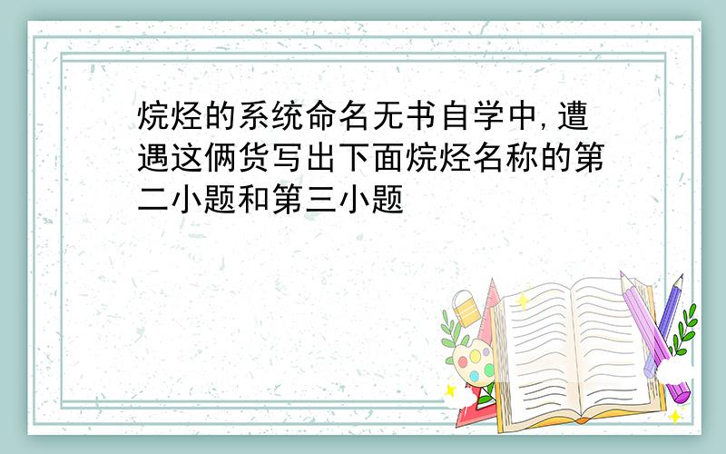 烷烃的系统命名无书自学中,遭遇这俩货写出下面烷烃名称的第二小题和第三小题