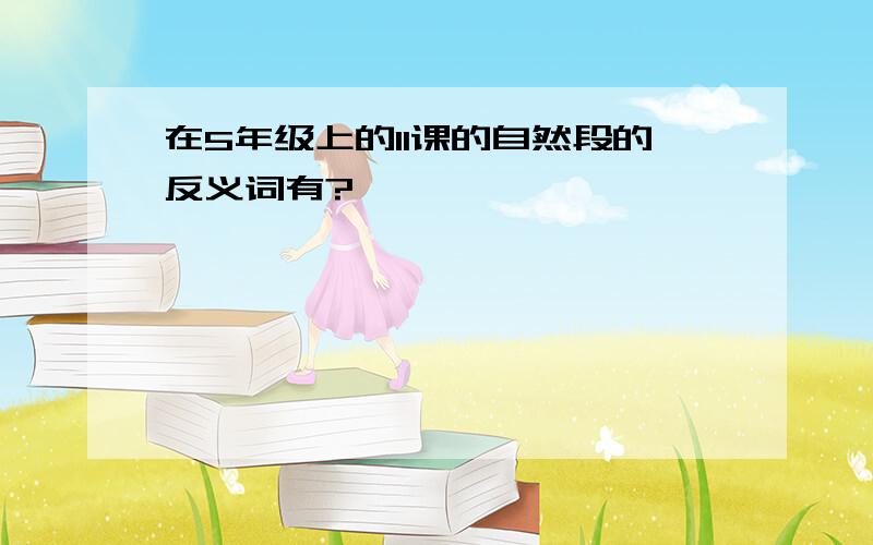 在5年级上的11课的自然段的反义词有?