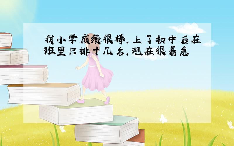 我小学成绩很棒,上了初中后在班里只排十几名,现在很着急