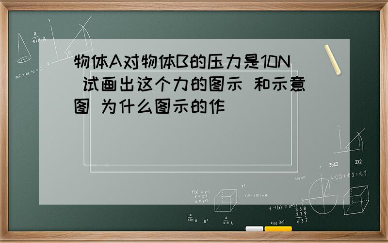 物体A对物体B的压力是10N 试画出这个力的图示 和示意图 为什么图示的作