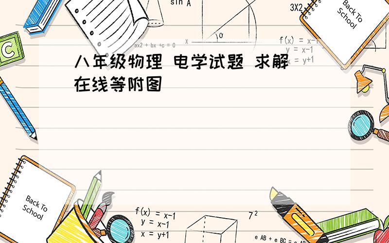 八年级物理 电学试题 求解 在线等附图