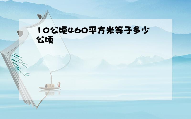 10公顷460平方米等于多少公顷