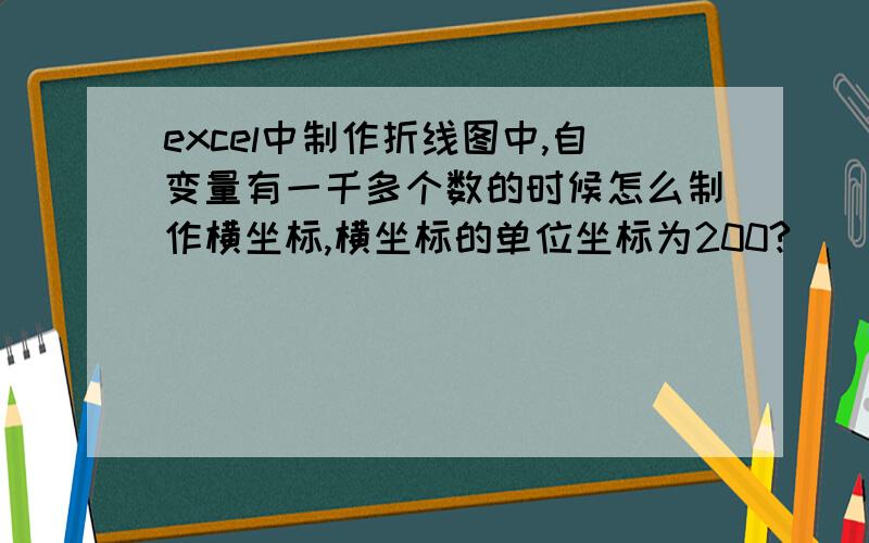 excel中制作折线图中,自变量有一千多个数的时候怎么制作横坐标,横坐标的单位坐标为200?