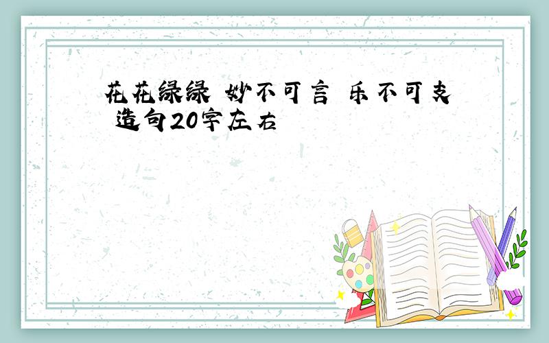 花花绿绿 妙不可言 乐不可支 造句20字左右