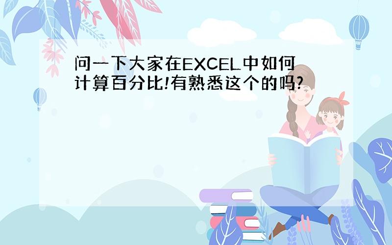 问一下大家在EXCEL中如何计算百分比!有熟悉这个的吗?