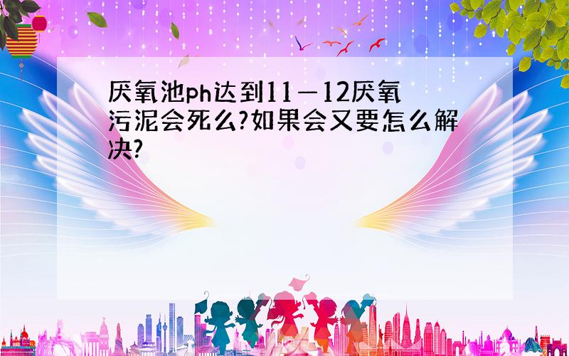 厌氧池ph达到11—12厌氧污泥会死么?如果会又要怎么解决?