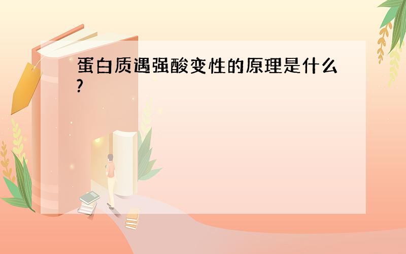 蛋白质遇强酸变性的原理是什么?