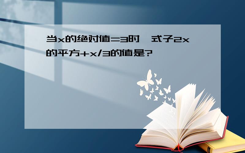 当x的绝对值=3时,式子2x的平方+x/3的值是?