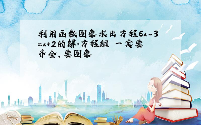 利用函数图象求出方程6x-3=x+2的解.方程组 一定要齐全,要图象