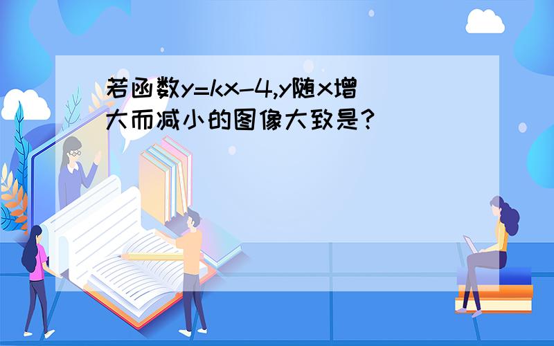 若函数y=kx-4,y随x增大而减小的图像大致是?