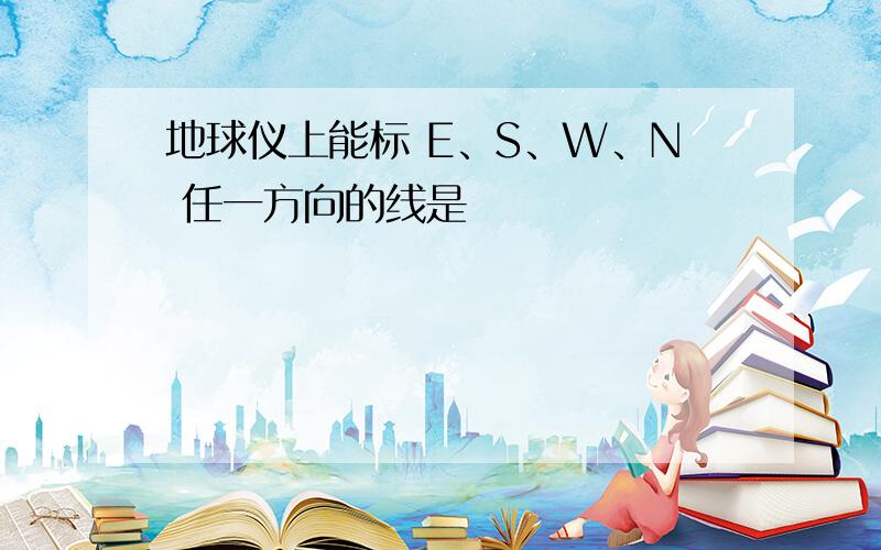 地球仪上能标 E、S、W、N 任一方向的线是