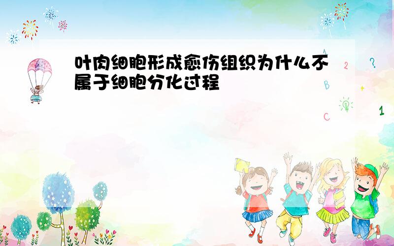 叶肉细胞形成愈伤组织为什么不属于细胞分化过程