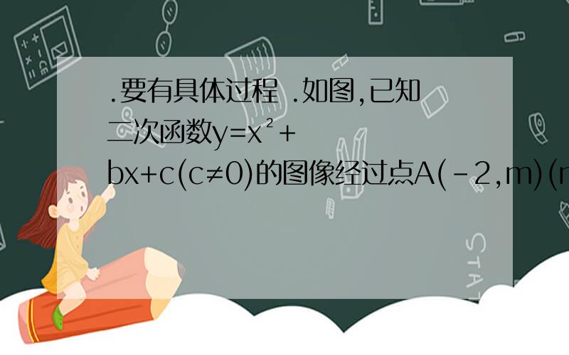 .要有具体过程 .如图,已知二次函数y=x²+bx+c(c≠0)的图像经过点A(-2,m)(m