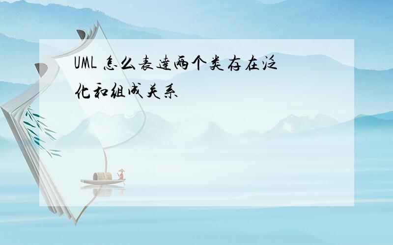 UML 怎么表达两个类存在泛化和组成关系