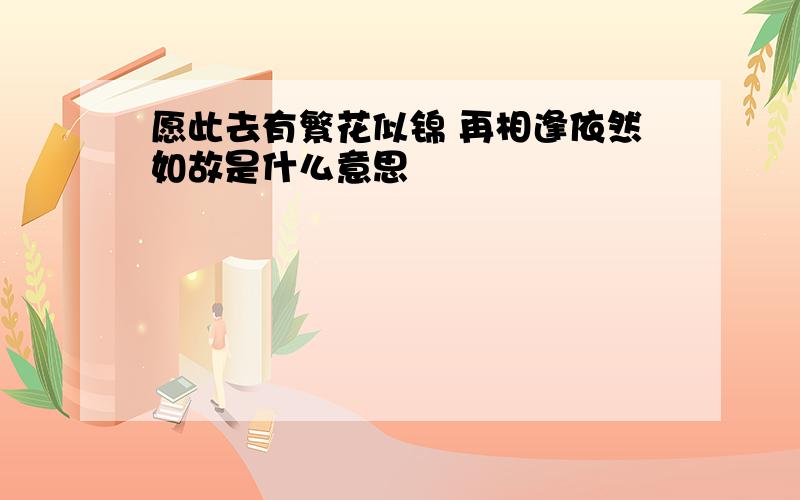 愿此去有繁花似锦 再相逢依然如故是什么意思