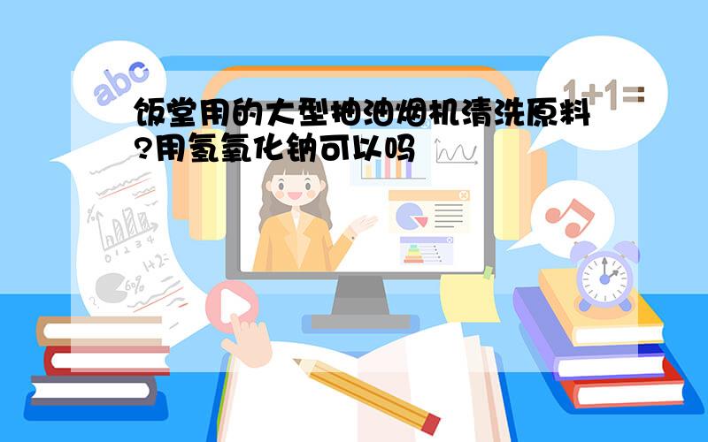 饭堂用的大型抽油烟机清洗原料?用氢氧化钠可以吗