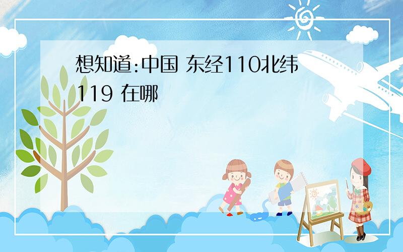 想知道:中国 东经110北纬119 在哪