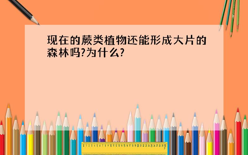 现在的蕨类植物还能形成大片的森林吗?为什么?