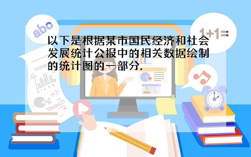 以下是根据某市国民经济和社会发展统计公报中的相关数据绘制的统计图的一部分.