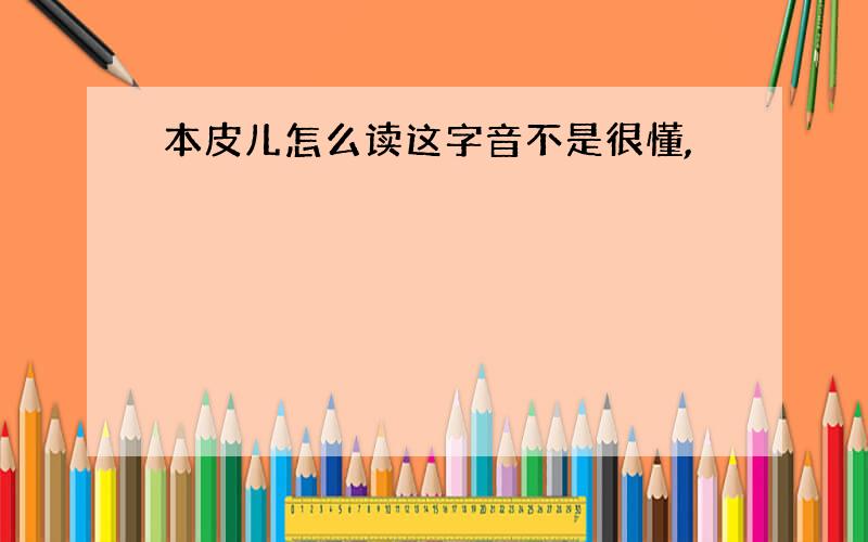 本皮儿怎么读这字音不是很懂,