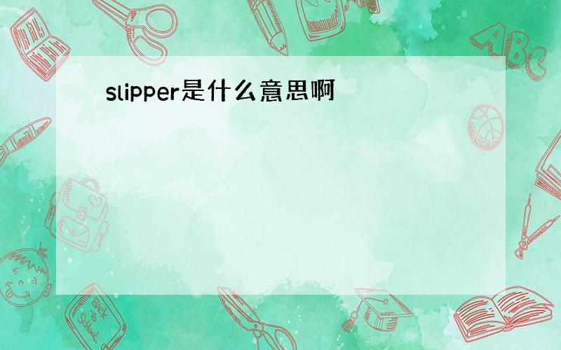 slipper是什么意思啊