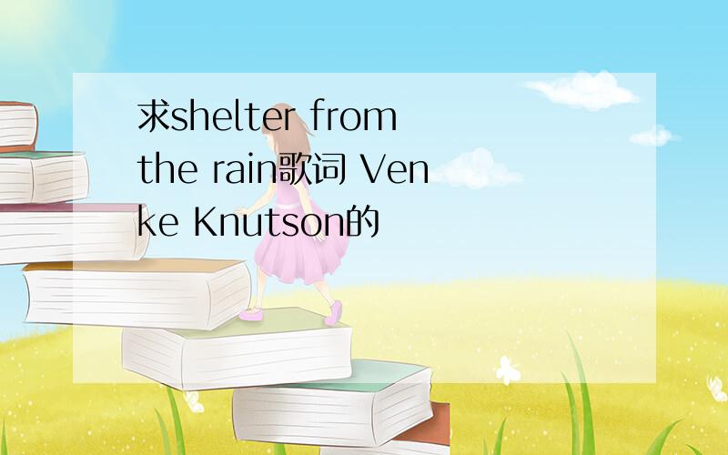 求shelter from the rain歌词 Venke Knutson的