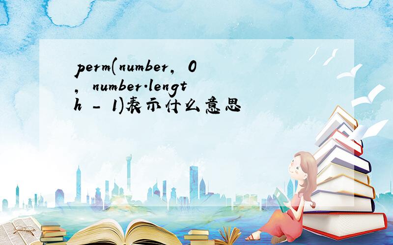 perm(number, 0, number.length - 1)表示什么意思