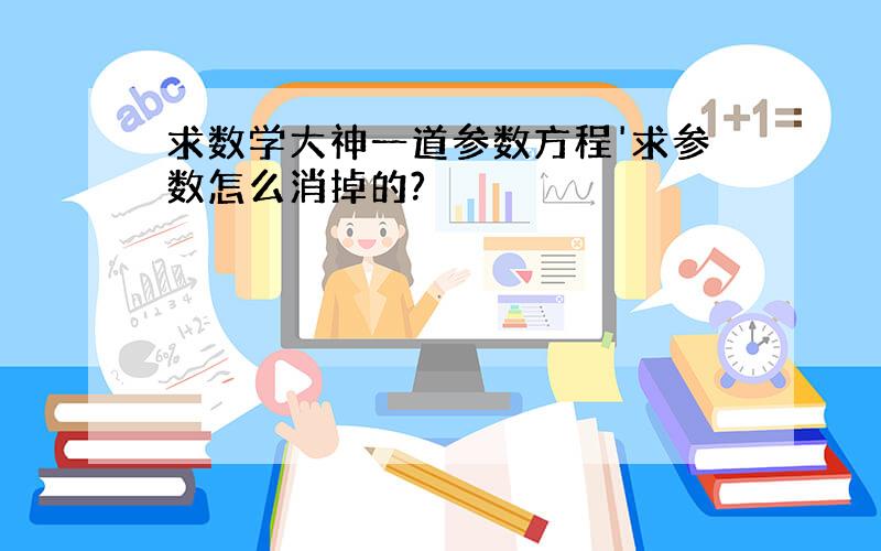 求数学大神一道参数方程'求参数怎么消掉的?