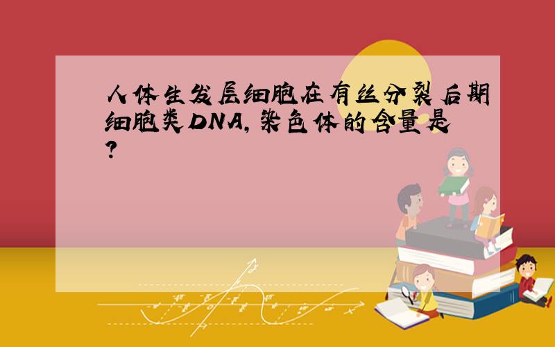 人体生发层细胞在有丝分裂后期细胞类DNA,染色体的含量是?