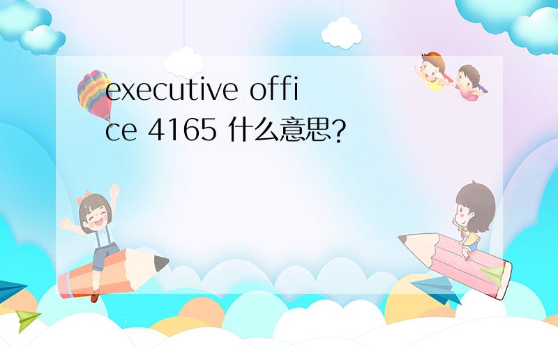 executive office 4165 什么意思?