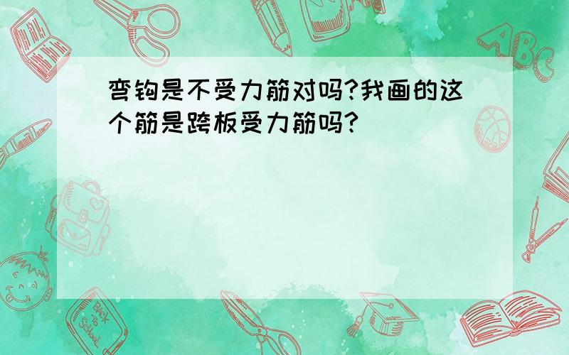 弯钩是不受力筋对吗?我画的这个筋是跨板受力筋吗?