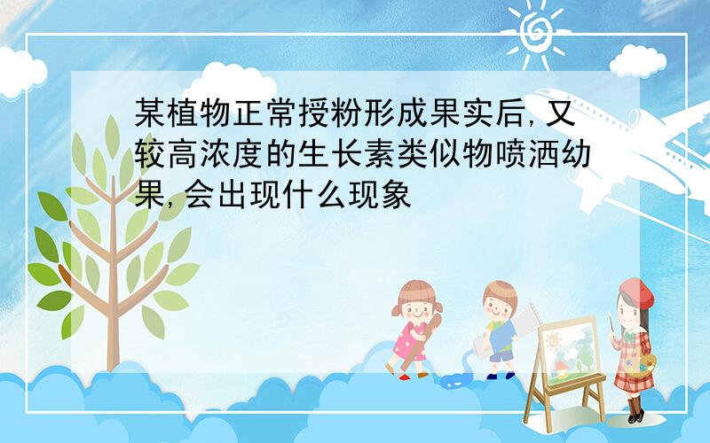 某植物正常授粉形成果实后,又较高浓度的生长素类似物喷洒幼果,会出现什么现象