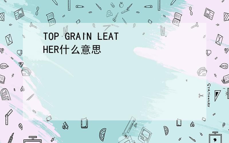 TOP GRAIN LEATHER什么意思