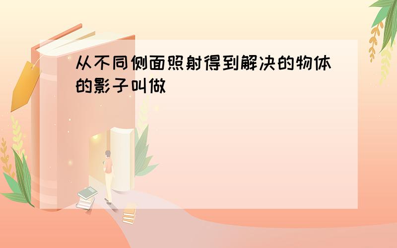 从不同侧面照射得到解决的物体的影子叫做