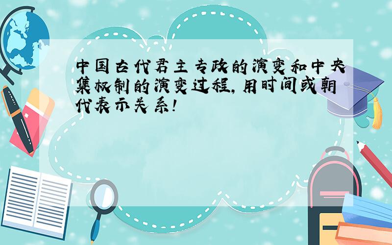 中国古代君主专政的演变和中央集权制的演变过程,用时间或朝代表示关系!