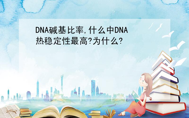 DNA碱基比率,什么中DNA热稳定性最高?为什么?