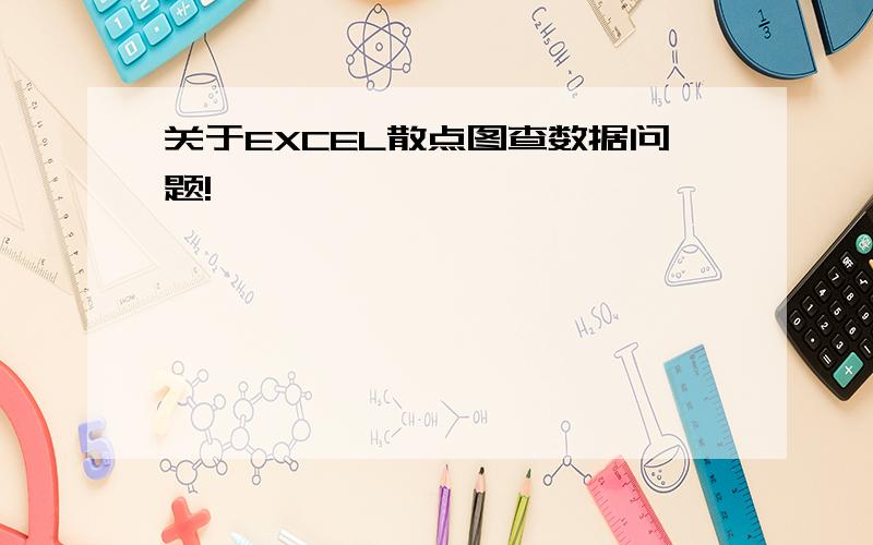 关于EXCEL散点图查数据问题!