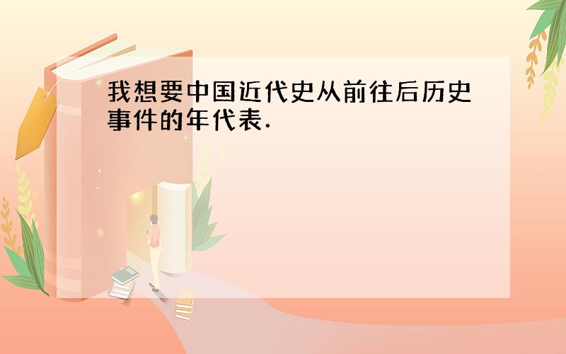 我想要中国近代史从前往后历史事件的年代表．