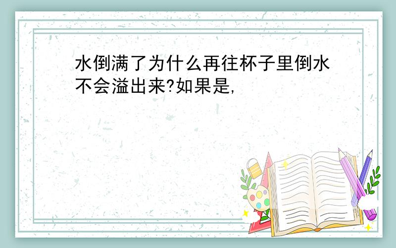 水倒满了为什么再往杯子里倒水不会溢出来?如果是,