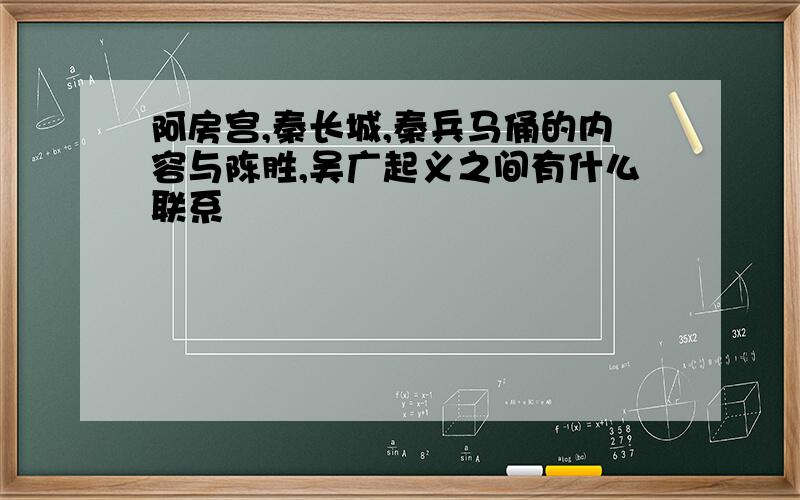 阿房宫,秦长城,秦兵马俑的内容与陈胜,吴广起义之间有什么联系