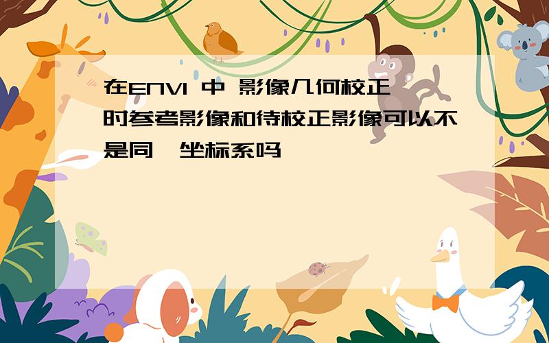 在ENVI 中 影像几何校正时参考影像和待校正影像可以不是同一坐标系吗