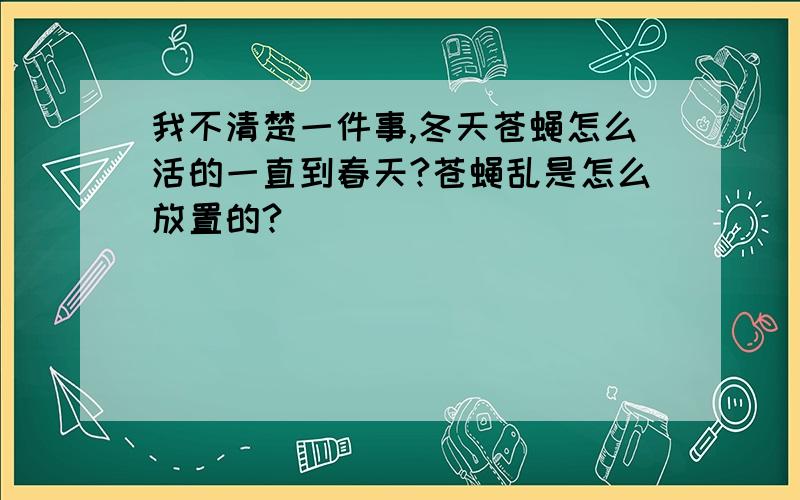 我不清楚一件事,冬天苍蝇怎么活的一直到春天?苍蝇乱是怎么放置的?