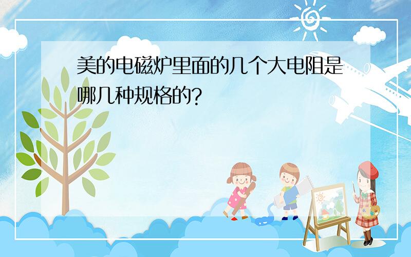 美的电磁炉里面的几个大电阻是哪几种规格的?