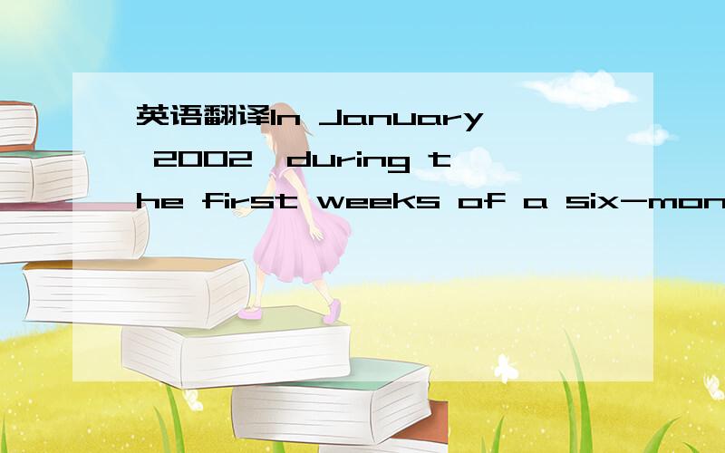 英语翻译In January 2002,during the first weeks of a six-month st