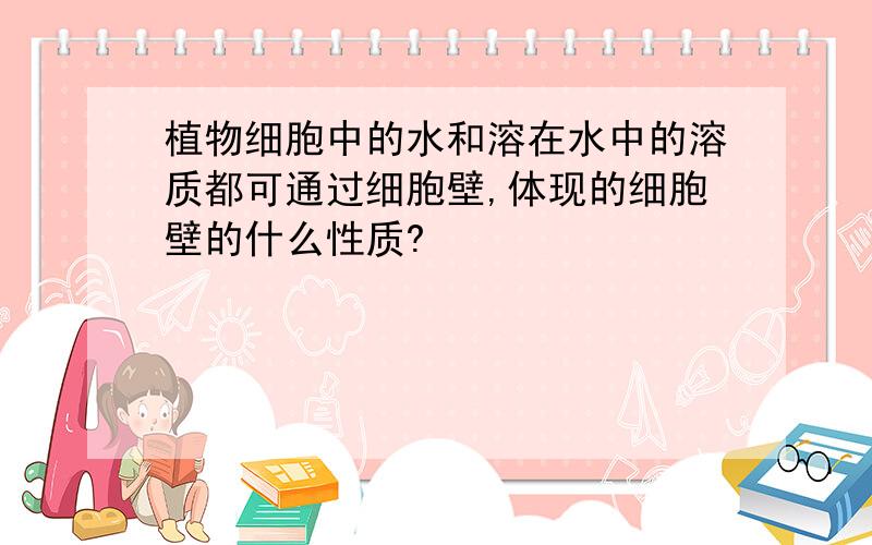 植物细胞中的水和溶在水中的溶质都可通过细胞壁,体现的细胞壁的什么性质?