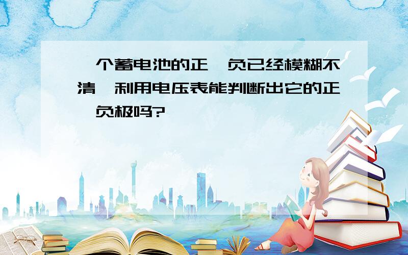 一个蓄电池的正、负已经模糊不清,利用电压表能判断出它的正、负极吗?