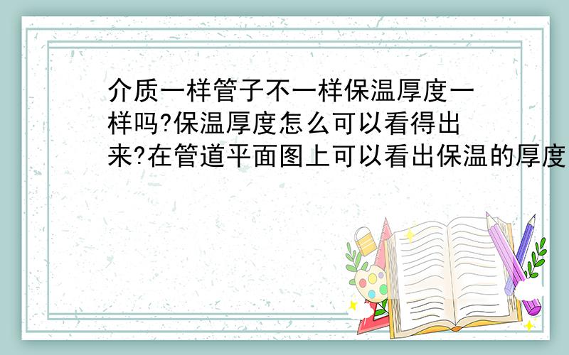 介质一样管子不一样保温厚度一样吗?保温厚度怎么可以看得出来?在管道平面图上可以看出保温的厚度吗