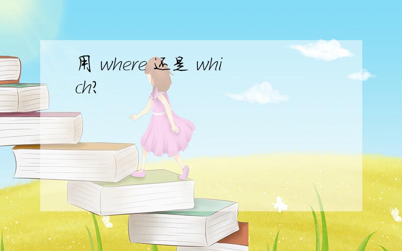 用 where 还是 which?