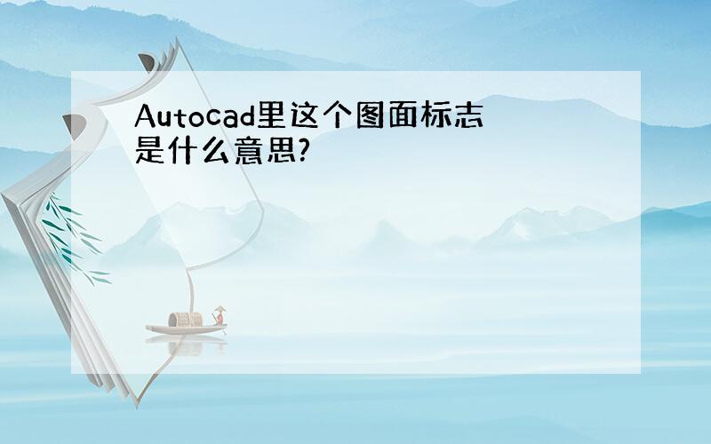 Autocad里这个图面标志是什么意思?