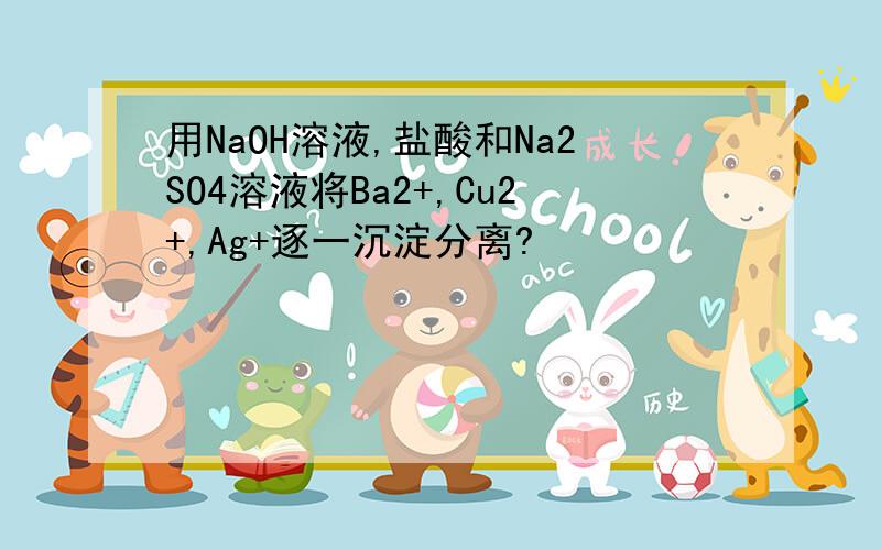 用NaOH溶液,盐酸和Na2SO4溶液将Ba2+,Cu2+,Ag+逐一沉淀分离?